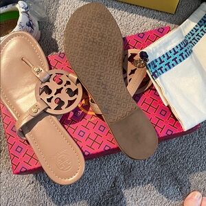 Tory Burch Beige Cutout Sandals